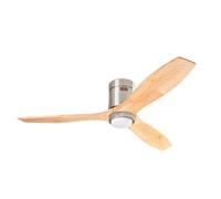 Netlighting Stem LED Ceiling Fan Satin Nickel Solid Wood Blades 300040005000K in Black Netlighting Black
