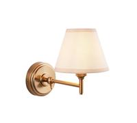 Netlighting Step Fold Wall Light Fabric Ivy Shade 16cm B22 in White Netlighting White