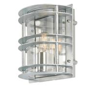 Netlighting Stockholm 1 Light Outdoor Flush Wall Light Galvanised IP55 E27 in Grey Netlighting Grey
