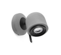 Netlighting Stone 1 Light Indoor Adjustable Wall Spotlight Grey GU10 Netlighting Grey