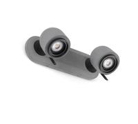 Netlighting Stone 2 Light Indoor Adjustable Wall Spotlight Grey GU10 Netlighting Grey