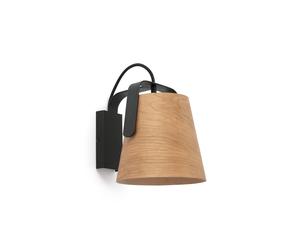 Netlighting Stood 1 Light Indoor Wall Lamp Black Wood E27 Netlighting Black