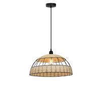 Netlighting Strahler Wire Frame Pendant Ceiling Light Black 1x E27 in Natural Netlighting Natural