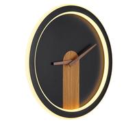 Netlighting Sussy 31cm Integrated LED Wall Lamp Matt Black LED 3000K Clock Netlighting Black