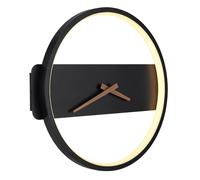 Netlighting Sussy Clear Integrated LED Wall Lamp Matt Black LED 3000K Clock Netlighting Black