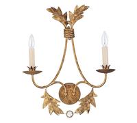 Netlighting Sweet Olive 2 Light Indoor Candle Wall Light Gold E14 Netlighting Gold