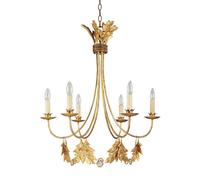 Netlighting Sweet Olive 6 Light Chandelier Gold Finish E14 Netlighting Gold