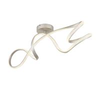 Netlighting Swirl Integrated LED Semi Flush Ceiling Light Nickel Matt LED 4000K in Grey Netlighting Grey