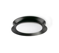 Netlighting Tender Flush Ceiling Light Matt Black 2700K Netlighting Black
