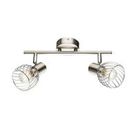 Netlighting Texas Twin Ceiling Spotlight Nickel Matt 2x E14 in Grey Netlighting Grey