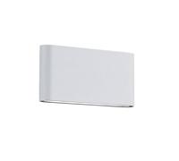 Netlighting Thames Ii Modern 17cm 2 Light Outdoor Up Down Wall Lamp White IP54 Netlighting White