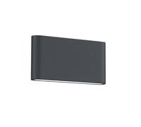 Netlighting Thames Ii Outdoor Up Down Wall Lamp Anthracite 17cm IP54 in Black Netlighting Black
