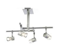 Netlighting Ticino Semi Flush 4 Light G9 Satin Chrome in Grey Netlighting Grey