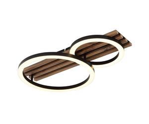 Netlighting Tisha Integrated LED Semi Flush Ceiling Light Matt Black 2x LED 3000K Netlighting Black