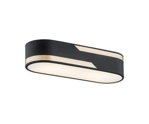 Netlighting Toni Surface Mounted Downlight Milky Black Structure Gold Strip 50cm Netlighting Black