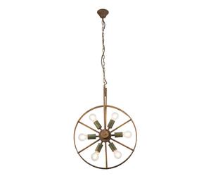 Netlighting Tonu Spherical Pendant Ceiling Light Green 6x E27 in Bronze Netlighting Bronze