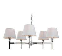 Netlighting Transition 5 Light Multi Arm Ceiling Pendant Light Polished Stainless Steel Cream E14 Netlighting Cream