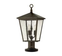 Netlighting Trellis 3 Light Outdoor Pedestal Light Regency Bronze IP44 E14 in Brown Netlighting Brown