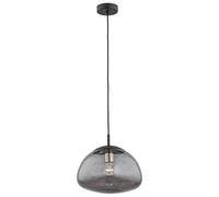 Netlighting Trini Globe 30cm Pendant Ceiling Light Smoky Black MattBrass Elements in Grey Netlighting Grey