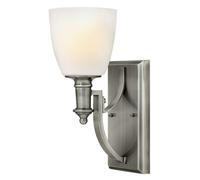 Luminosa Lighting Elstead Truman 1 Light Wall Light Antique Nickel Glass Shade, E27