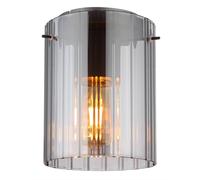 Netlighting Tulivar Cylindrical Ceiling Light Grey Dark Smoke Glass Shade 1x E27 Netlighting Grey