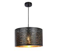 Netlighting Tunno Cylindrical Pendant Ceiling Light Black 1x E27 Netlighting Black