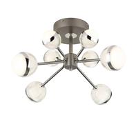 Netlighting Untsy Multi Arm Semi Flush Titanium 8x LED Dimmable 2700-6000K Remote in Grey Netlighting Grey