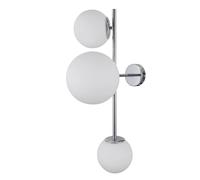 Netlighting Vailante Modern 3 Light Wall Lamp E27+E14 in Silver Netlighting Silver