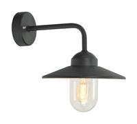 Netlighting Vansbro Outdoor 1 Light Dome Wall Lantern Black IP55 E27 Netlighting Black