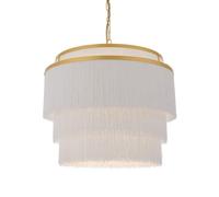 Netlighting 'VARESE' Stylish Dimmable Indoor 3 Light Fabric Ceiling Pendant in Gold Netlighting Gold