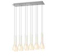 Netlighting Vase Straight Bar Pendant Ceiling Light Stainless Steel in White Netlighting White