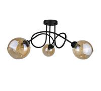 Netlighting Venus Multi Arm Semi Flush Ceiling Light Black 70cm 3x E27 Netlighting Black