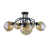 Netlighting Venus Multi Arm Semi Flush Ceiling Light Black 70cm 5x E27 Netlighting Black