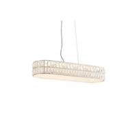 Netlighting Verina LED 5 Light Bar Pendant Chrome Crystal Glass Detail in Clear Netlighting Clear