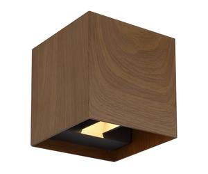 Netlighting Veronika Outdoor Up Down Wall Lamp Wood Look Dark IP54 2x LED 3000K in Brown Netlighting Brown
