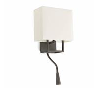 Netlighting Vesper 1 Light Indoor Wall Light Reading Lamp Brown with Shade E14 Netlighting Brown