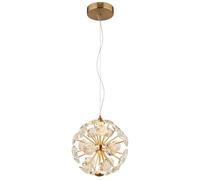 Netlighting Virina Pendant Ceiling Light Gold Colors K9 Crystals LED 3000K Netlighting Gold