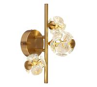 Luminosa Lighting Luminosa Virina Wall Lamp Gold Colors K9 Crystals Led 3000K