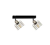 Netlighting Viva Twin Ceiling Spotlight Gold 50cm 2x E27 in Black Netlighting Black