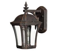 Netlighting Wabash 1 Light Small Outdoor Wall Lantern Mocha IP44 E27 in Brown Netlighting Brown