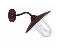 Netlighting Wally 1 Light Outdoor Fisherman Dome Wall Light Rust Brown IP44 E27 Netlighting Brown