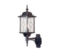 Netlighting Wexford 1 Light Outdoor Wall Lantern Light Black Silver IP43 E27 Netlighting Black