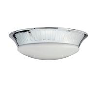 Netlighting Whitby LED Bathroom Flush Mount Ceiling Light Polished Chrome in Grey Netlighting Grey