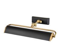 Netlighting Winchfield 2 Light Medium Picture Light Aged Brass & Matte Black Netlighting Black