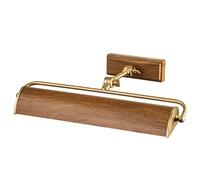 Netlighting Winchfield 2 Light Medium Picture Light Aged Brass & Oak Effect in Bronze Netlighting Bronze