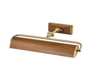 Netlighting Winchfield 2 Light Medium Picture Light Aged Brass & Oak Effect in Bronze Netlighting Bronze