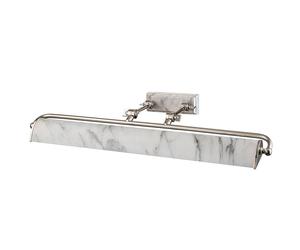 Netlighting Winchfield 4 Light Large Picture Light Nickel & White Marble in Grey Netlighting Grey