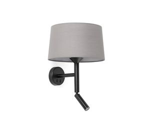 Netlighting Windsor Reading Wall Light Black Grey 1x E27 Netlighting Grey