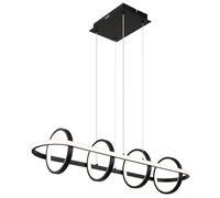 Netlighting Wolfhard Rings Pendant Black 4x LED Dimmable 2700 6000K Remote Control Netlighting Black