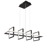 Luminosa Lighting Luminosa Wolfhard Squares Pendant Ceiling Light Matt Black 4X Led Dimmable 2700-6000K Remote Control